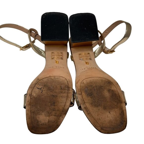 Ted Baker London Milly Icon Ankle Strap Sandal Chunky Heel size 10 - Picture 7 of 7